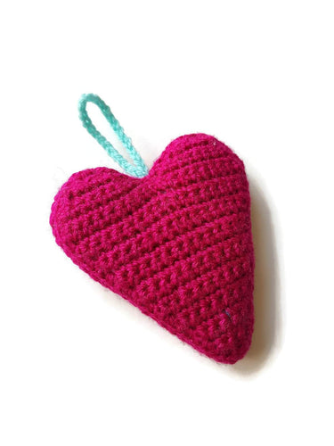 Pink fuchsia heart decoration 