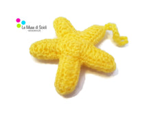 Yellow Star Christmas Tree Decoration Bedroom Nursery Ornament Handmade Crochet