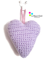 lilac heart shape ornament