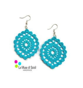 sea inspired turquoise drop earrings with stainless steel fishhooks
