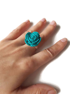 handmade flower ring