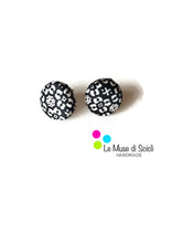 black silver earrings