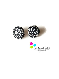 black silver earrings