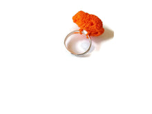 cotton resizable orange flower ring