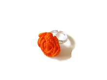 adjustable floral rose crochet ring