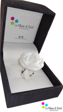 white cotton rose ring for women and girls