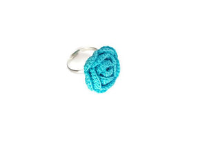 turquoise color floral ring for women and girls