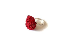 bordeaux flower ring