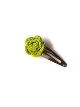 crochet lime green girls hair accessory