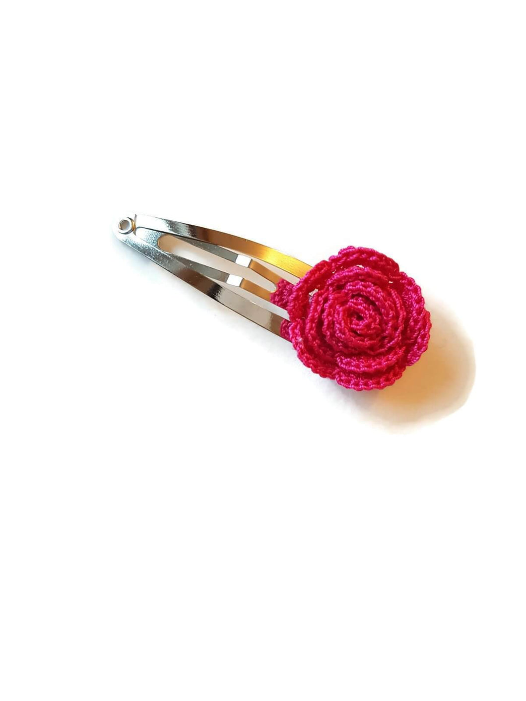 Pink hair clip rose 