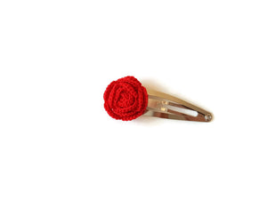 Red hair clip rose 