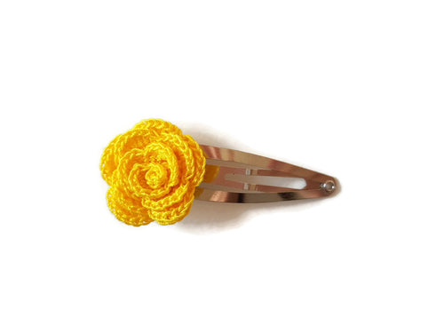 Yellow hair clip rose 