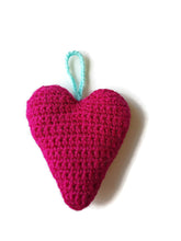 Pink fuchsia heart decoration