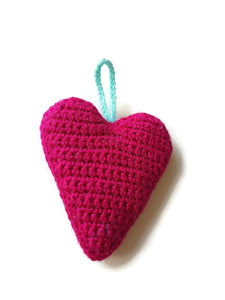 Pink fuchsia heart decoration