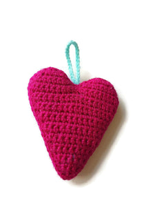 Pink fuchsia heart decoration