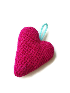 Pink fuchsia heart decoration