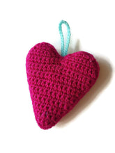 Pink fuchsia heart decoration