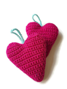 Pink fuchsia heart decoration