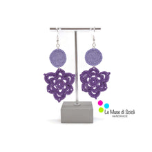 girly crocheted drop earrings gift for her