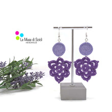 provence lavander inspired eco chic botanical drop earrrings for women and girls