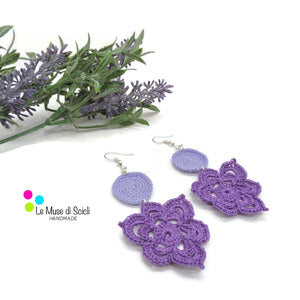 lavander drop earrings