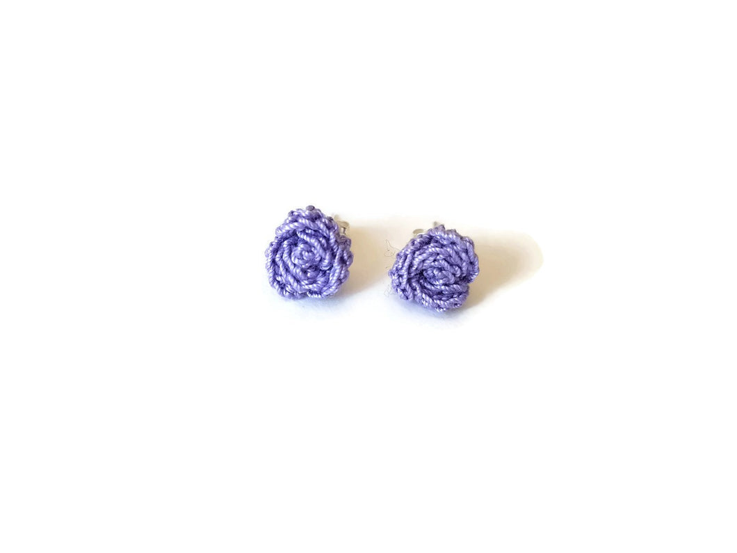 Purple stud earrings 