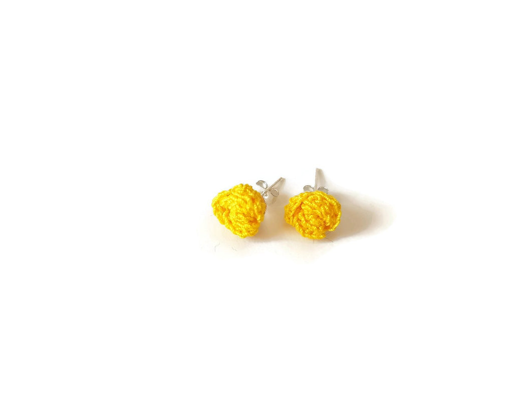 Yellow stud earrings 
