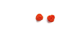 Orange stud earrings