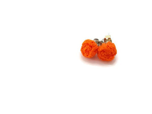 Orange rose stud earrings