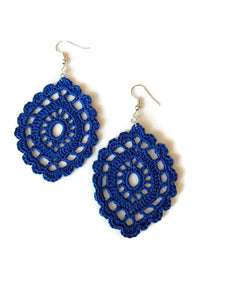 blue lace earrings