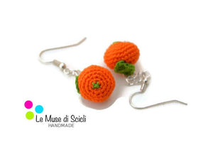 Orange drop earrings