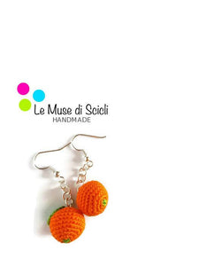 Orange drop earrings