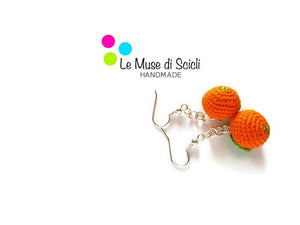 Orange drop earrings