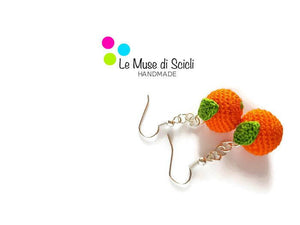 Orange drop earrings