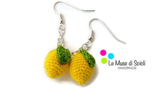 miniature realistic lemon drop earrings