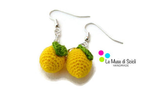 pendant earrings lemon fruit shape for women and girls