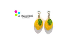 yellow lemon pendant earrings