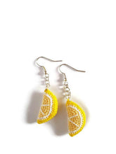 lemon slice drop earrings for women