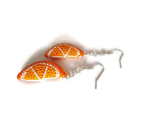 Orange slice drop earrings