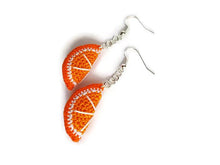 Orange slice drop earrings