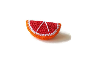 Red orange brooches