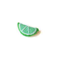 realistic miniature of a lime that become an original brooch