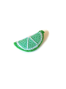 funny and quirky lime brooch in a fresh and bright color