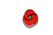 cotton red poppy brooch for women and men