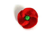 handmade red poppy brooch for remembrance day