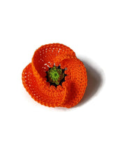 Orange poppy brooches