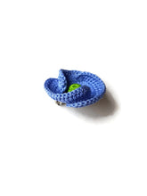 blue crochet flower