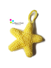Yellow Star Christmas Tree Decoration Bedroom Nursery Ornament Handmade Crochet