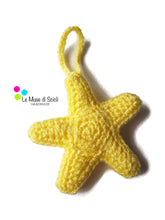 Yellow Star Christmas Tree Decoration Bedroom Nursery Ornament Handmade Crochet