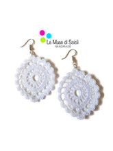 cotton lightweight handmade crocheted drop earrings